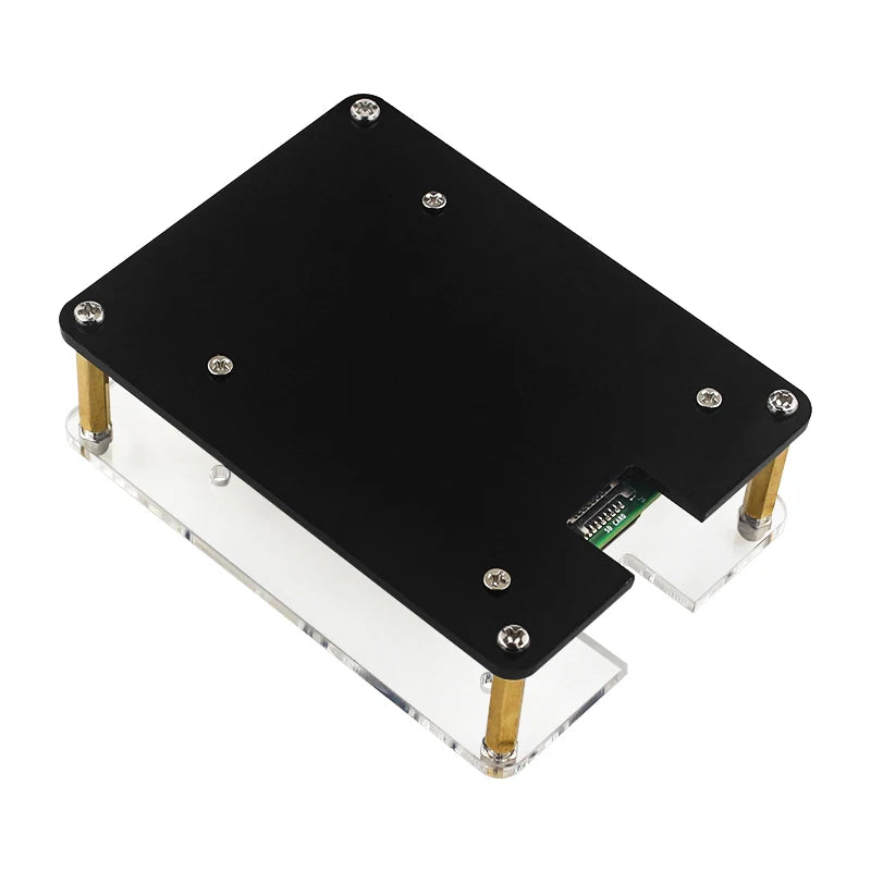 Custom Pi 5 Acrylic Case Transparent Shell with PWN Cooling Fan Stackable Plate Case for RPI 5 Pi5 Cluster DIY Electronic