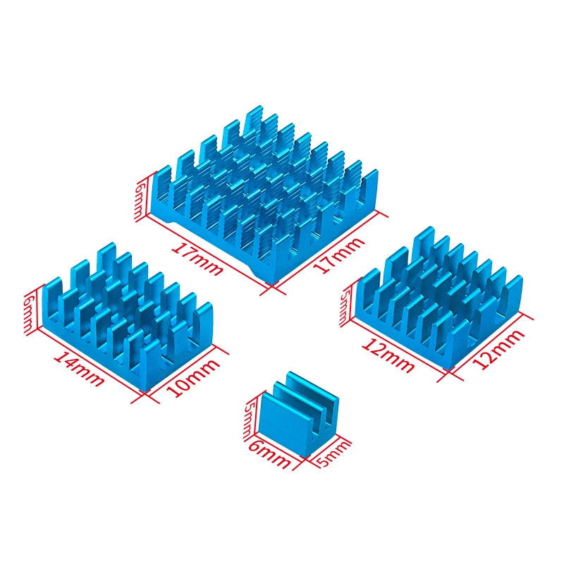 Custom Pi 5 Aluminum Heatsink Passive Cooling Customized CPU Cooler Radiator Black Blue Gray  for RPi 5 Pi5