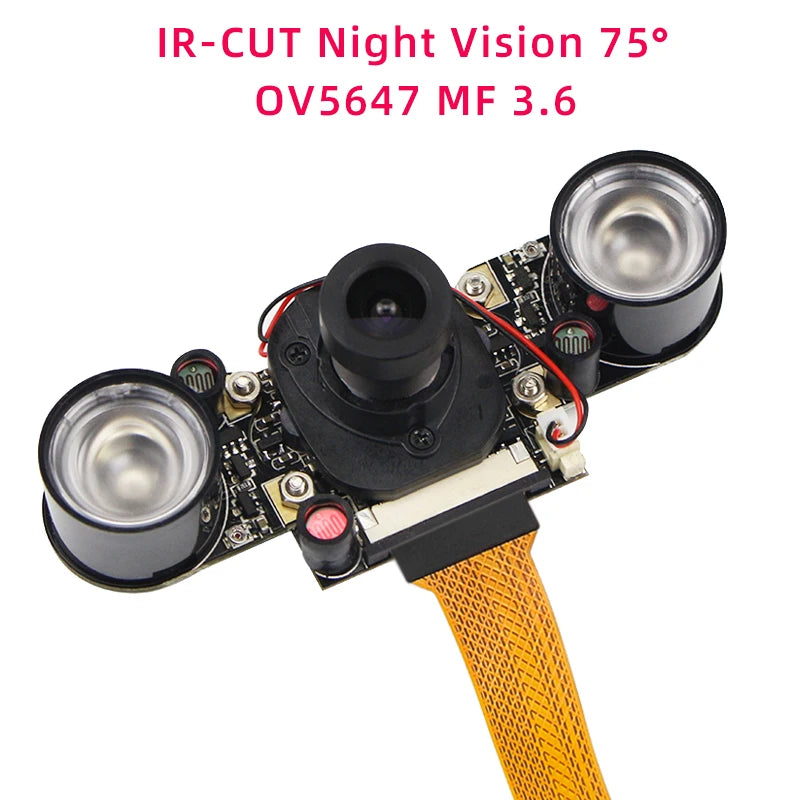 Custom Pi 5 Camera 5MP 1080P Optional Night Vision Wide Angle IR-CUT FF AF Cameras for RPI 5 Pi5 Zero