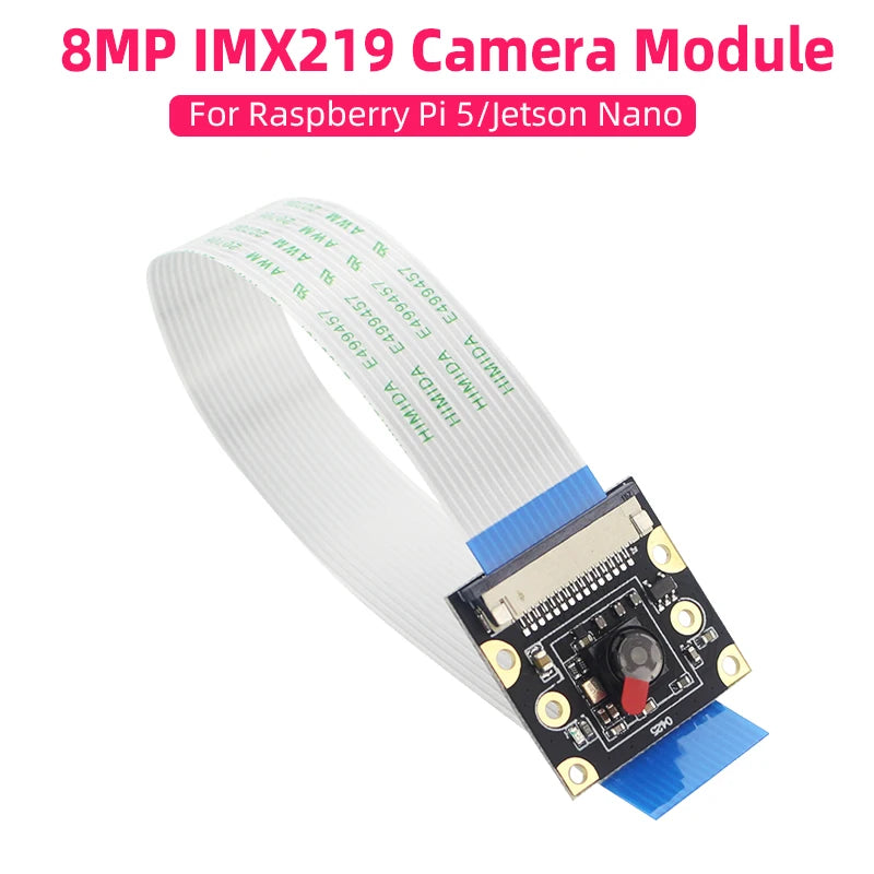 Custom Pi 5 Camera IMX219 Sensor 8MP 77° Cameras Module for RPI 5 Jetson Nano 4GB 2GB + 15cm FFC