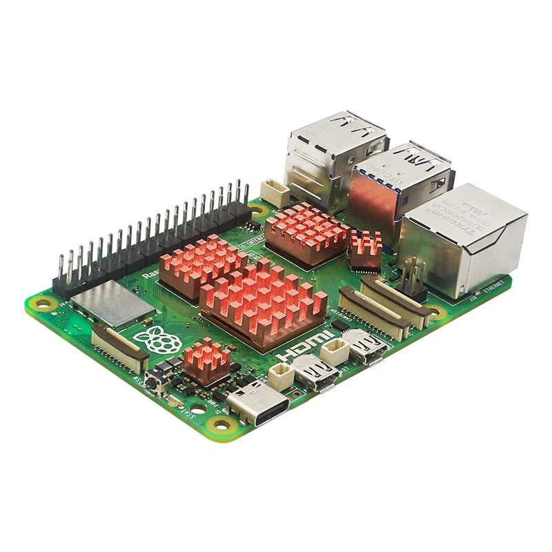 Custom Pi 5 Copper Heatsink Metal Radiator Passive Cooling Pad Cooler for RPI 5 Pi5