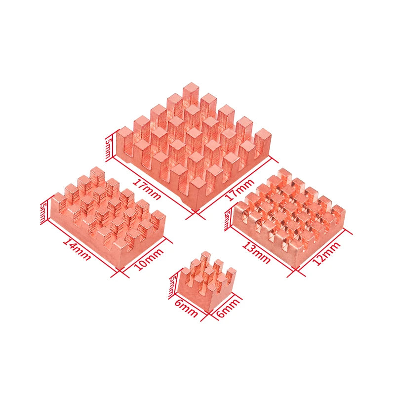 Custom Pi 5 Copper Heatsink Metal Radiator Passive Cooling Pad Cooler for RPI 5 Pi5