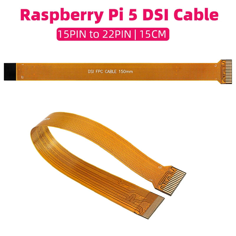Custom Pi 5 DSI Cable 22Pin to 15Pin Flexible Flat Cable Connection Li ...