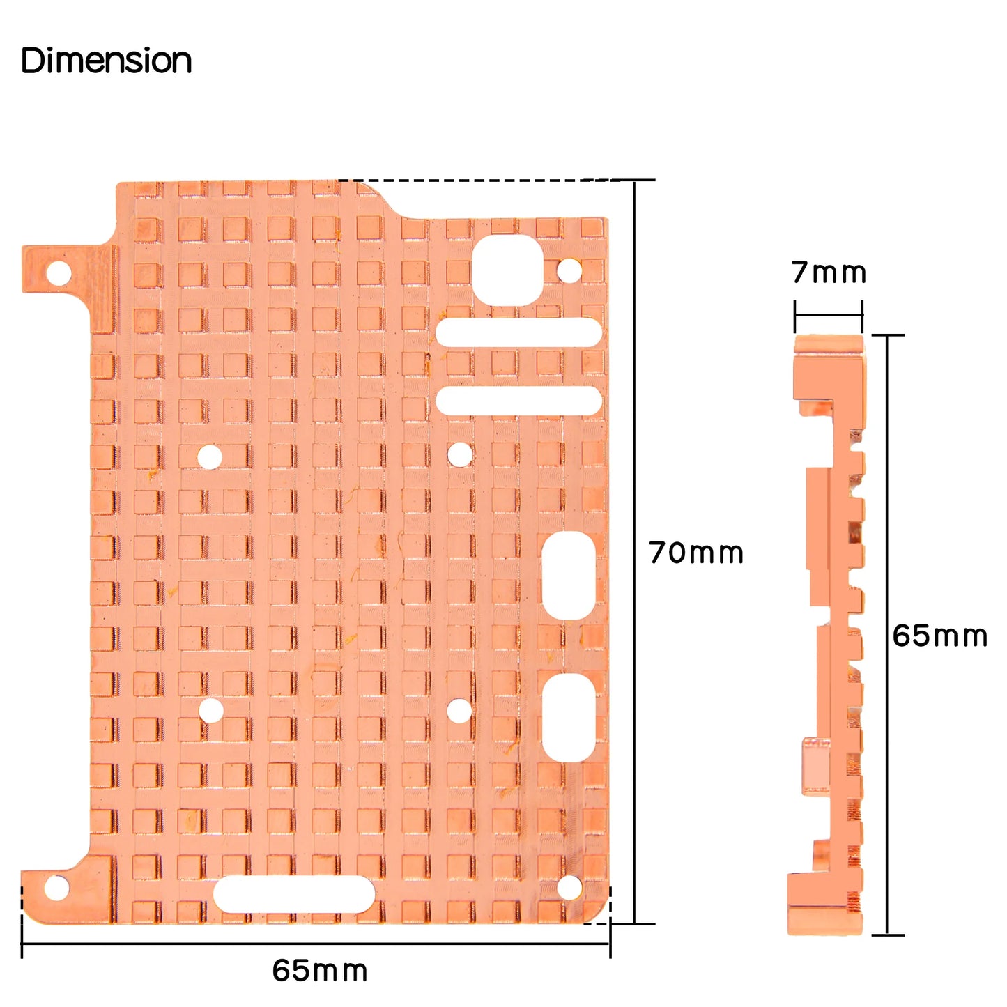 Custom Pi 5 Heatsink Pure Copper Radiator for Pi 5 Only