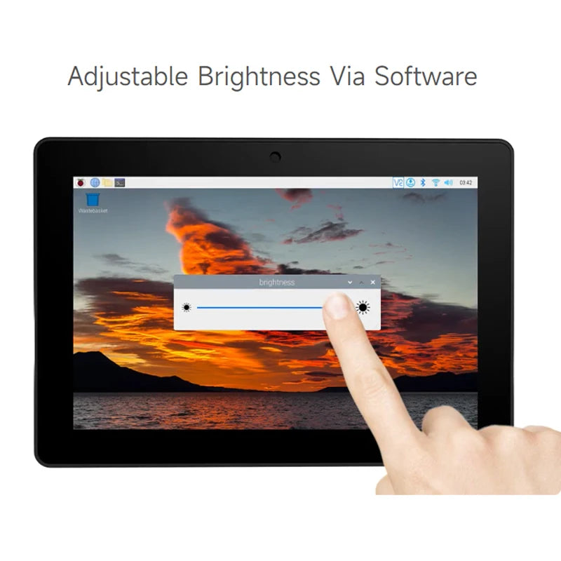 Custom Pi 5 Industrial Touch Display 10.1 Inch 1280x800 IPS 10-Point Touch Aluminum Case Supports Dual 4K HDMI-compatible