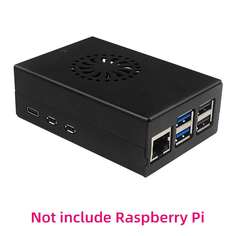 Custom Pi 5 Metal Case Aluminum Alloy Shell compatible for Active Cooler for RPI 5 Pi5