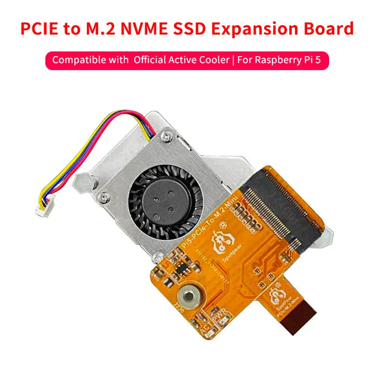Custom Pi 5 PCIE to M.2 NVME SSD Expansion Board Compatible with  Official Active Cooler Mini HAT Board for     Pi 5
