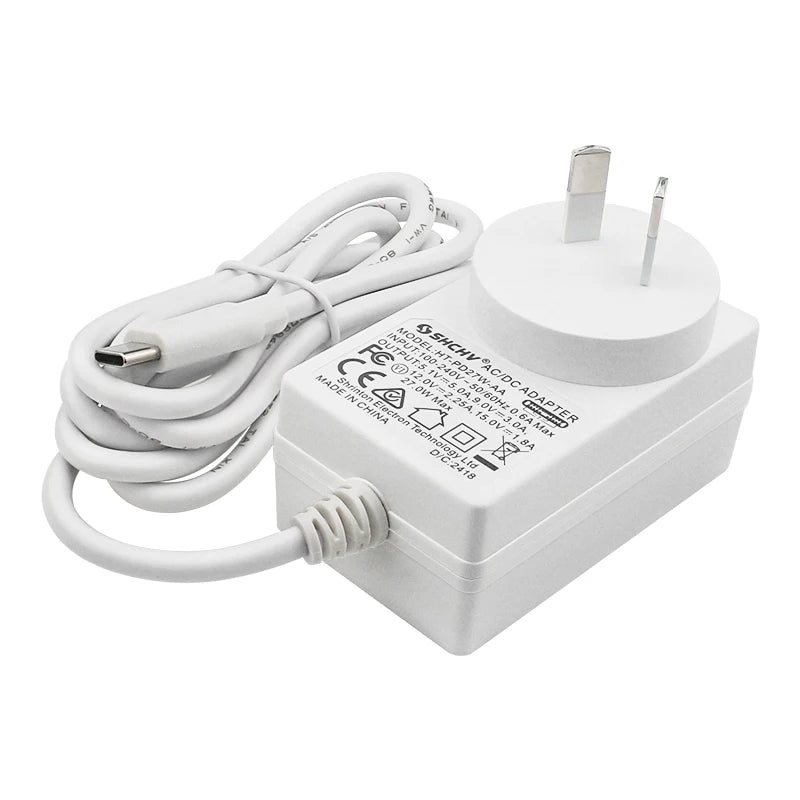 Custom Pi 5 Power Supply PD 27W 5.1V 5A AU Plug for Australia New Zealand Power Adapter