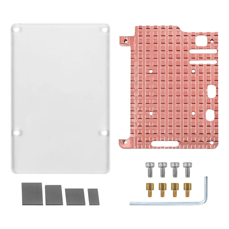 Custom Pi 5 Pure Copper Heatsink Acrylic Base Case Optional Fan Passive Active Cooling for      Pi 5
