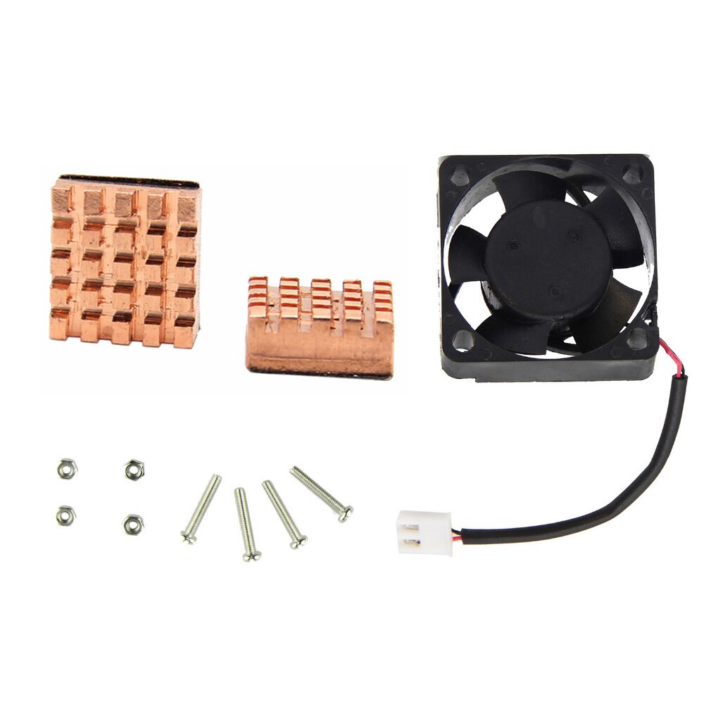 Raspberry Pi 5V 3A EU Power Adapter + 2Pcs Copper Heatsink +Mute Cooling Fan for Raspberry pi 3 model B+/ 3B / 2B / Zero W customize