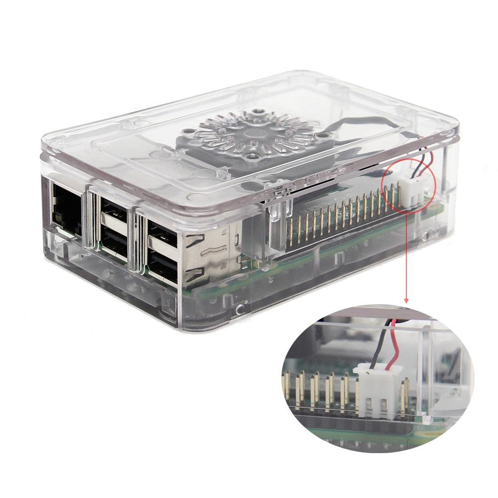 Raspberry Pi ABS Case With Cooling Fan Kit, Enclosure For Raspberry Pi Model 3 Model B / 3B customize