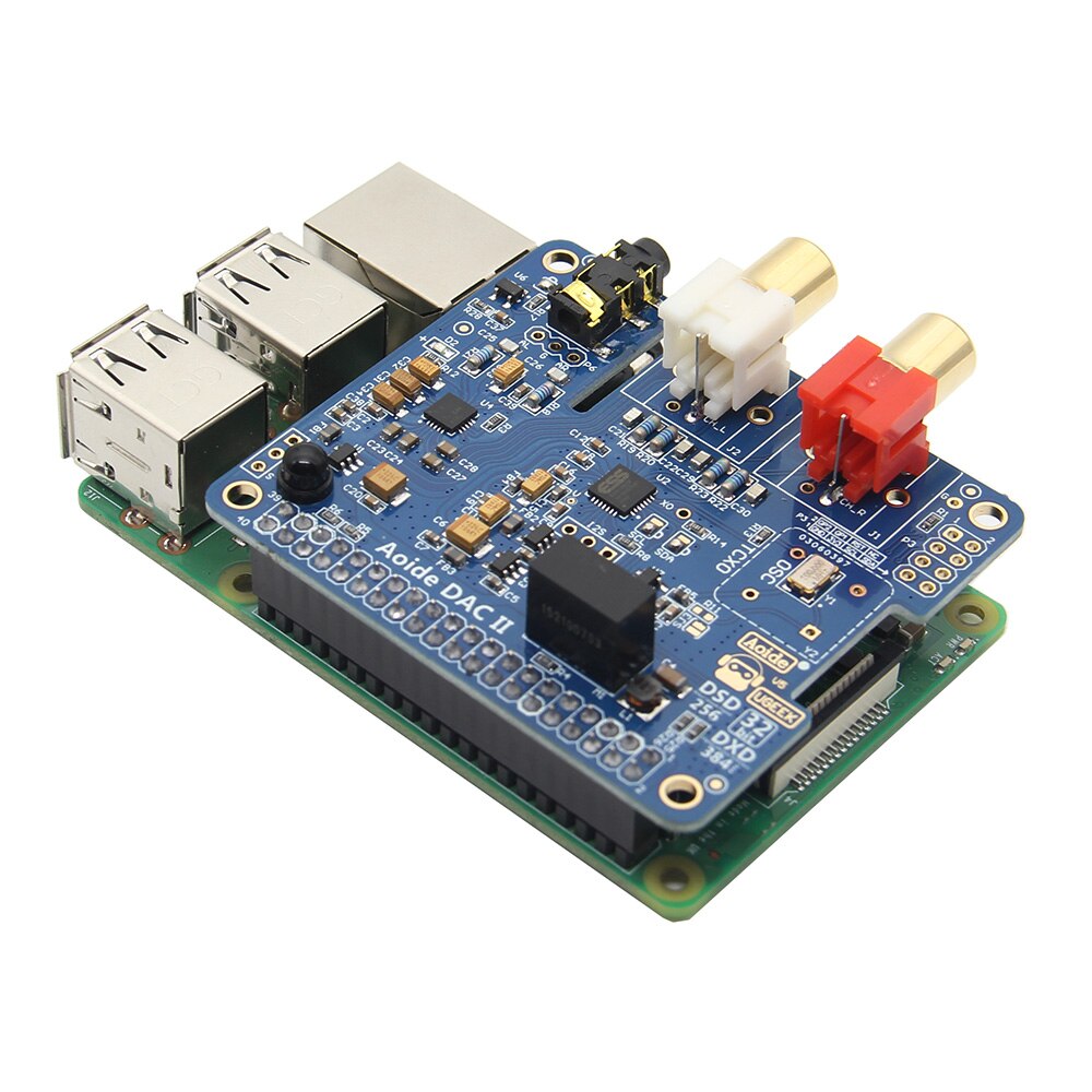 Raspberry Pi DAC II ES9018K2M DSD Audio DAC Expansion Board Sound Card for Raspberry Pi 4 Model B customize