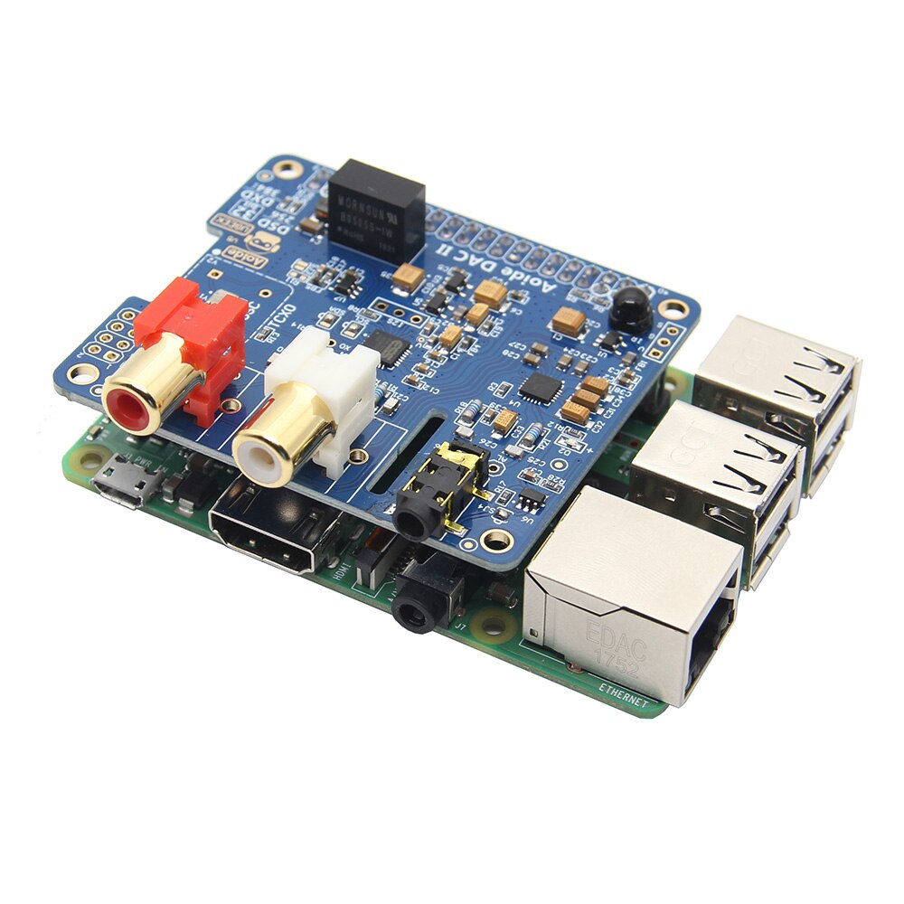 Raspberry Pi DAC II ES9018K2M DSD Audio DAC Expansion Board Sound Card for Raspberry Pi 4 Model B customize