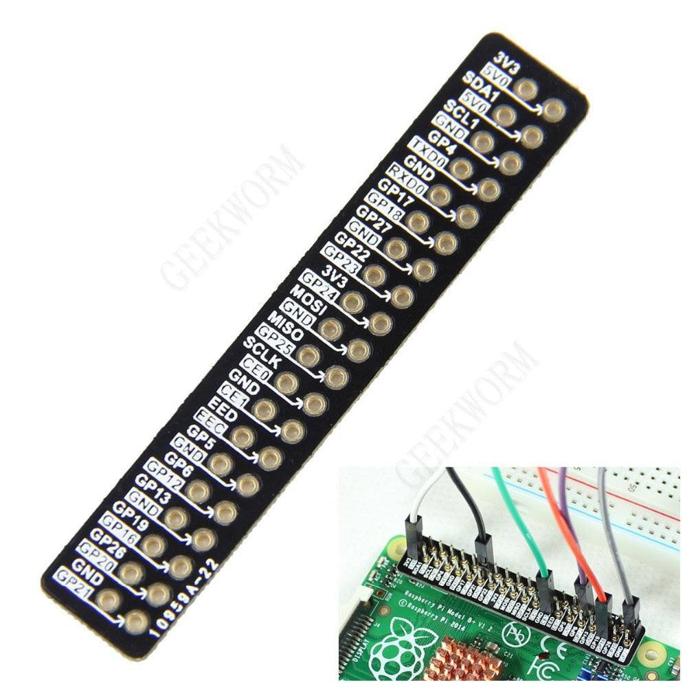 Raspberry Pi GPIO Module Reference Board for Raspberry Pi 3 Model B and Pi 2 B & B+ (5 Piece/Lot) customize