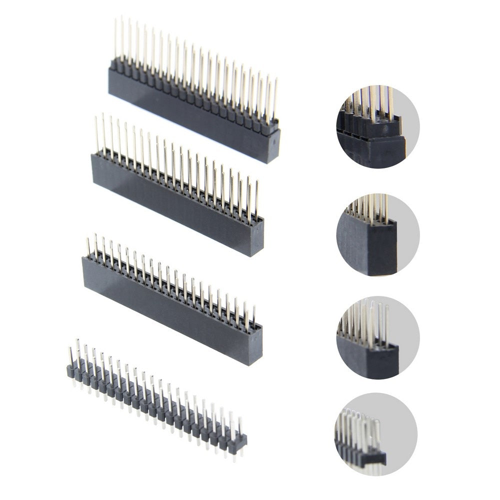 Raspberry Pi GPIO Stacking Extender, 2x20 40 Pin Stacking Female Header Kit for Raspberry Pi 4B/3B+/3B/2B/B+/A+/Zero(Zero W) customize