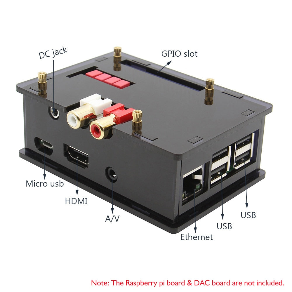 Raspberry Pi HIFI DAC PCM5122 Expansion Board Audio Module for Raspberry Pi 3 Model B+ Plus / Pi3 / 2B / B+ customize