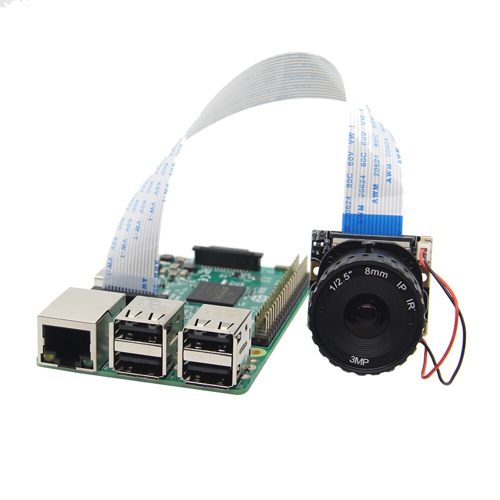 Raspberry Pi IR-CUT Camera Module 5MP 8mm Focal Adjustable Length Night Vision NoIR Camera for Raspberry Pi 3 Model B+/3B/Zero W customize