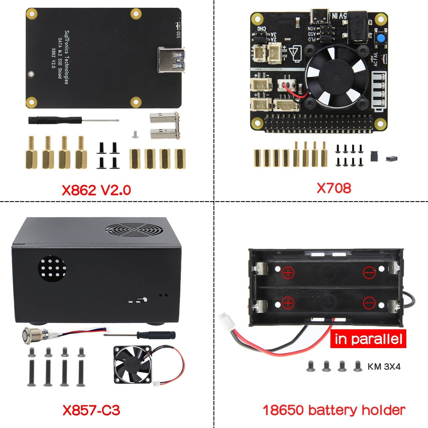 Raspberry Pi M.2 KEY-B 2280 SATA SSD Shield, X862 V2.0 Storage Expansion Board for Raspberry Pi 4 Model B customize