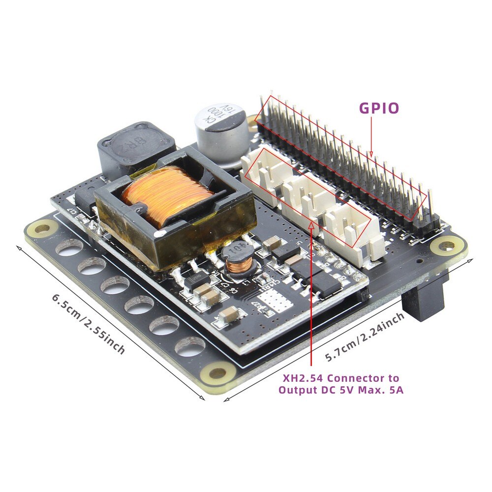 Raspberry Pi Power over Ethernet (PoE) Power Supply Module,X765 802.3at POE HAT Expansion Board for Raspberry Pi 4 Model B / 3B+ customize