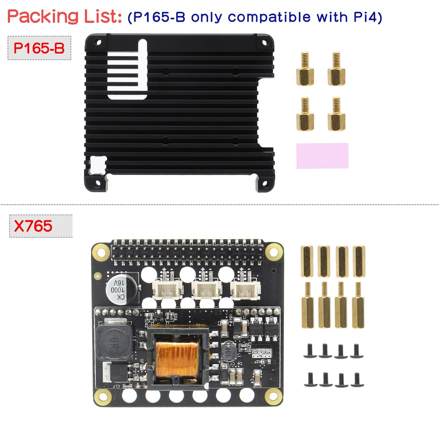 Raspberry Pi Power over Ethernet (PoE) Power Supply Module,X765 802.3at POE HAT Expansion Board for Raspberry Pi 4 Model B / 3B+ customize