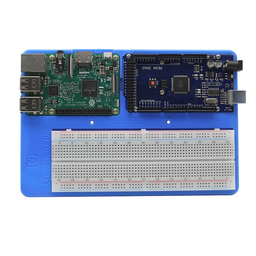 Raspberry Pi RAB Holder Breadboard ABS Education Platform Case for Arduino  Mega 2560 / Raspberry Pi 3 Model B+ Plus/3B/2B customize