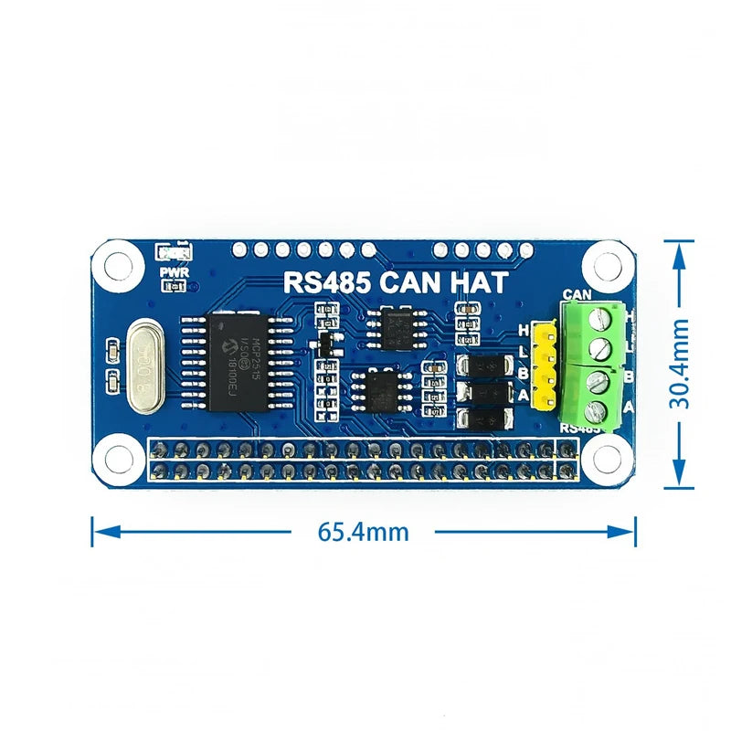 Custom Raspberry Pi RS485 CAN HAT 3.3V MCP2515 SP3485 SPI Interface Allows Stable Long-Distance Communication for Pi 4B/3B+/3B/ Zero