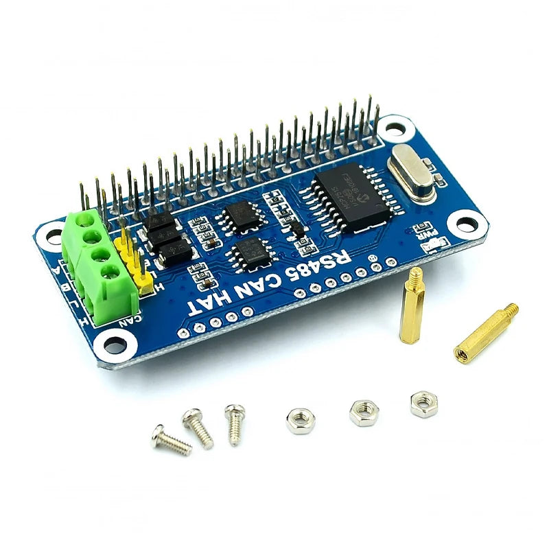 Custom Raspberry Pi RS485 CAN HAT 3.3V MCP2515 SP3485 SPI Interface Allows Stable Long-Distance Communication for Pi 4B/3B+/3B/ Zero