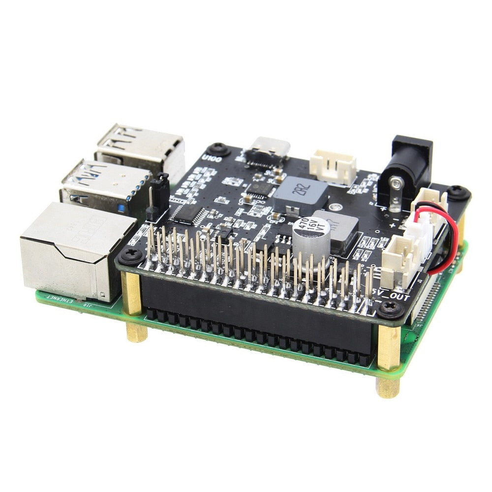 Raspberry Pi U100 18650 UPS HAT ，compatible Raspberry Pi 4 Model B / 3B+ / 3B / 2B /B+ / 3A+ customize