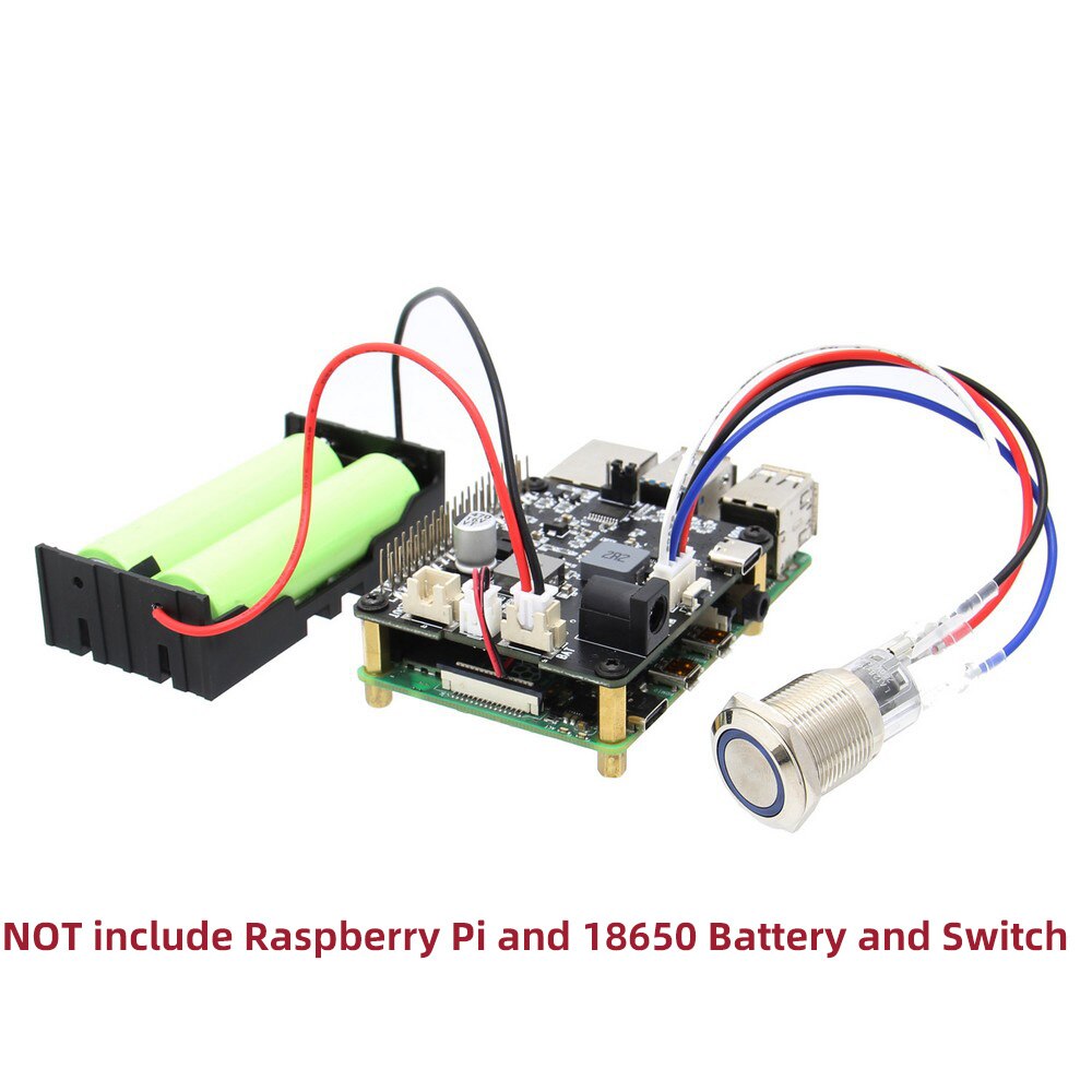 Raspberry Pi U100 18650 UPS HAT ，compatible Raspberry Pi 4 Model B / 3B+ / 3B / 2B /B+ / 3A+ customize