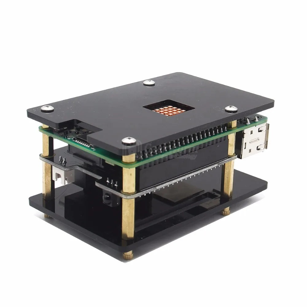 Custom Pi Universal Acrylic Case Stackable for     Pi 5 /     Pi 4 Model B / 3 B+ / 3B / 2B
