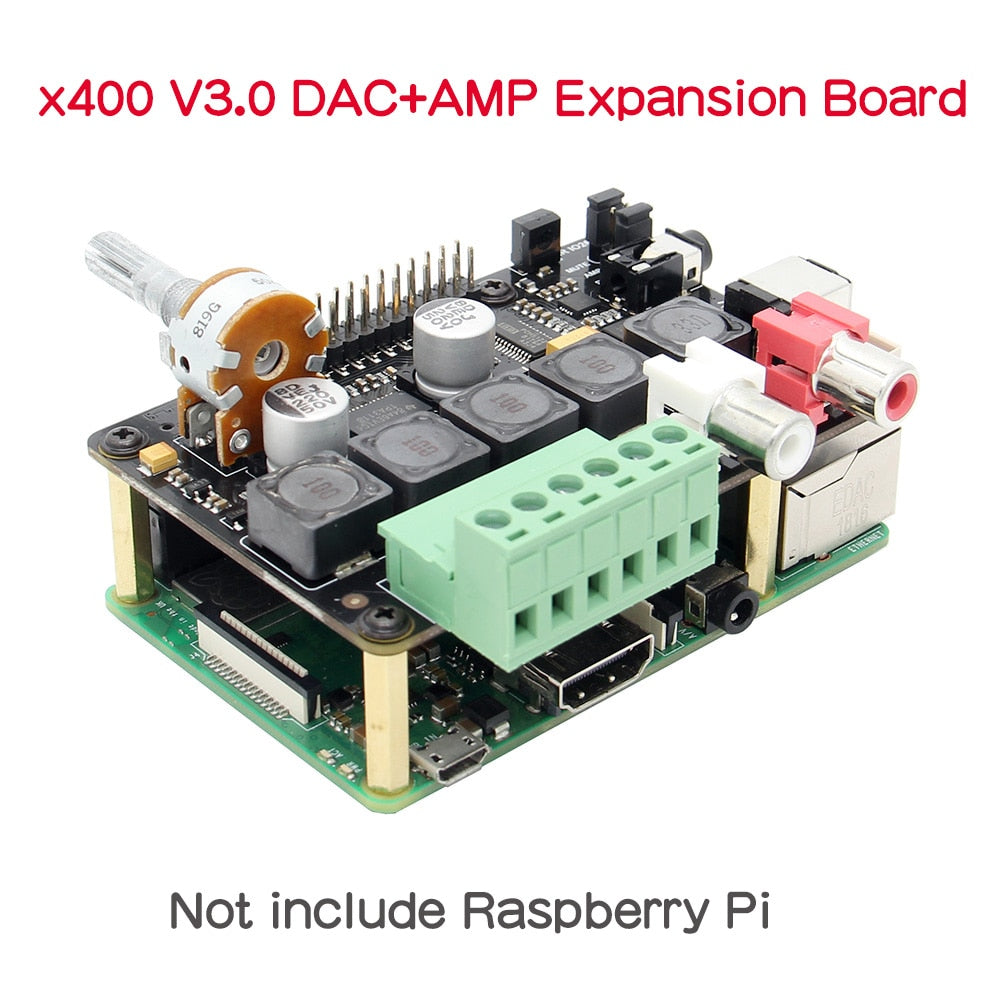 Raspberry Pi Audio Module Raspberry Pi X400 I2S Audio Expansion Board Sound Card, DAC Module for ...