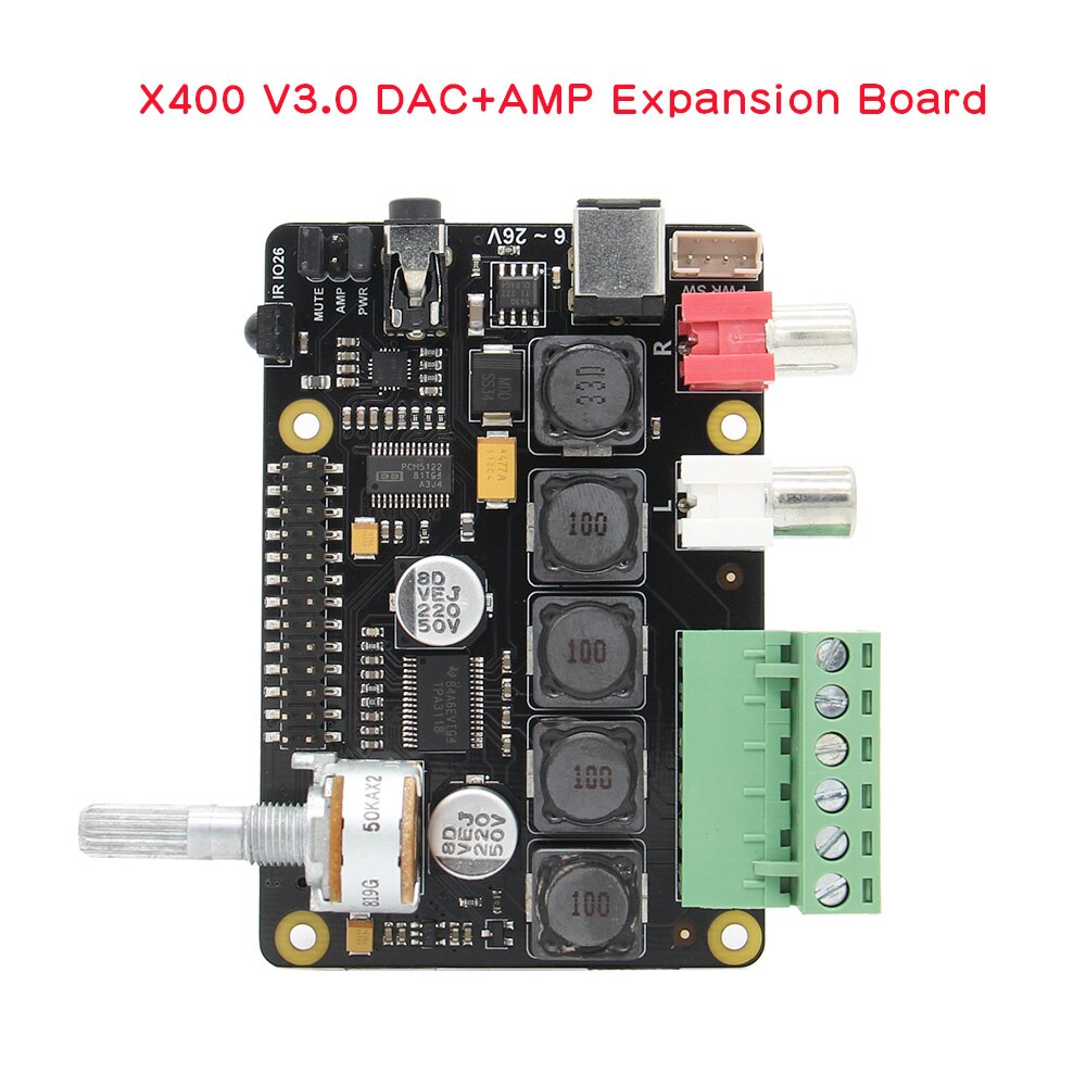 Raspberry Pi X400 I2S Audio Expansion Board Sound Card, DAC Module for Raspberry Pi 4 Model B/3B+/ 3B / Pi 2B / B+ customize