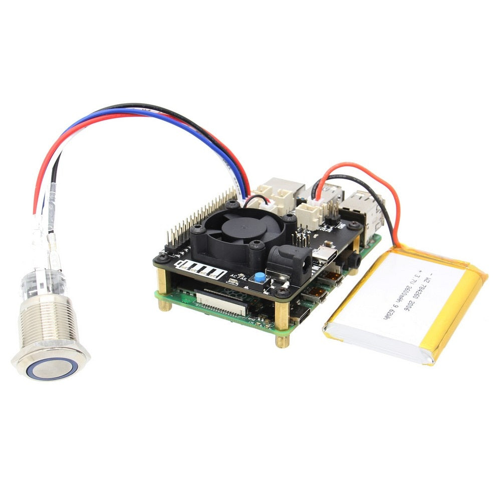 Raspberry Pi X708 UPS HAT & Power Management Board with Cooling Fan ,AC Power Loss Detection, Auto On & Safe Shutdown Function customize