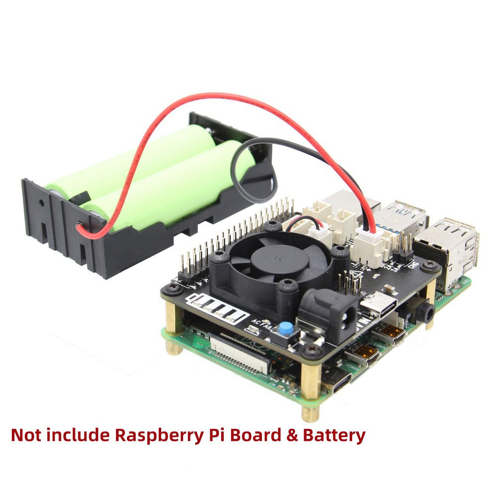 Raspberry Pi X708 UPS HAT & Power Management Board with Cooling Fan ,AC Power Loss Detection, Auto On & Safe Shutdown Function customize