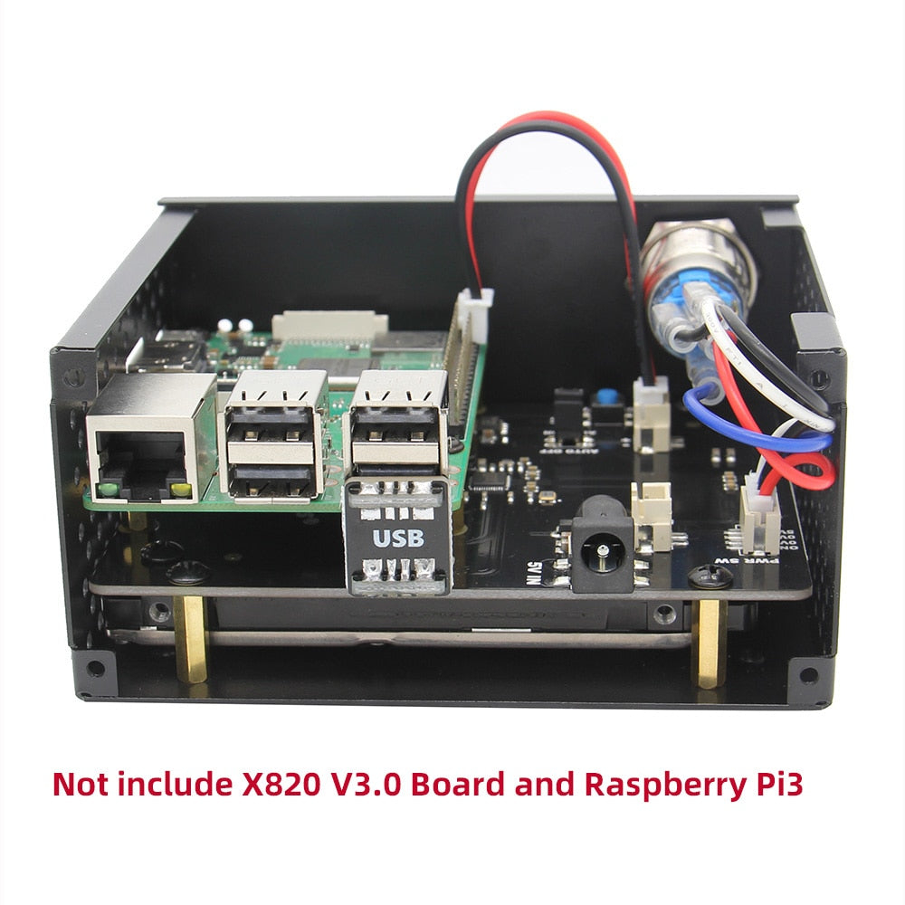 Sata Ssd Raspberry Raspberry Pi X820 V3.0 SSD&HDD SATA Storage Board Matching Metal Case ...