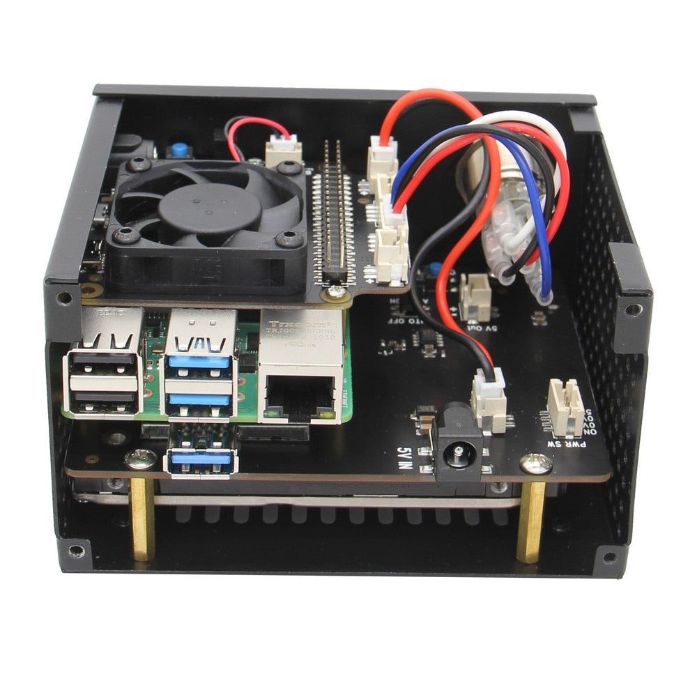 Raspberry Pi X825-C6 / X825-C8 Metal Case with power switch & cooling fan for Raspberry Pi 4 Model B & X825 Board & X735 customize