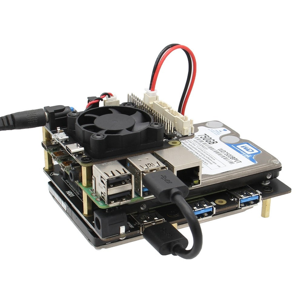 Raspberry Pi X829 Dual 2.5" SATA HDD/SSD Shield + X735 Power Management Board for Raspberry Pi 4 Model B customize