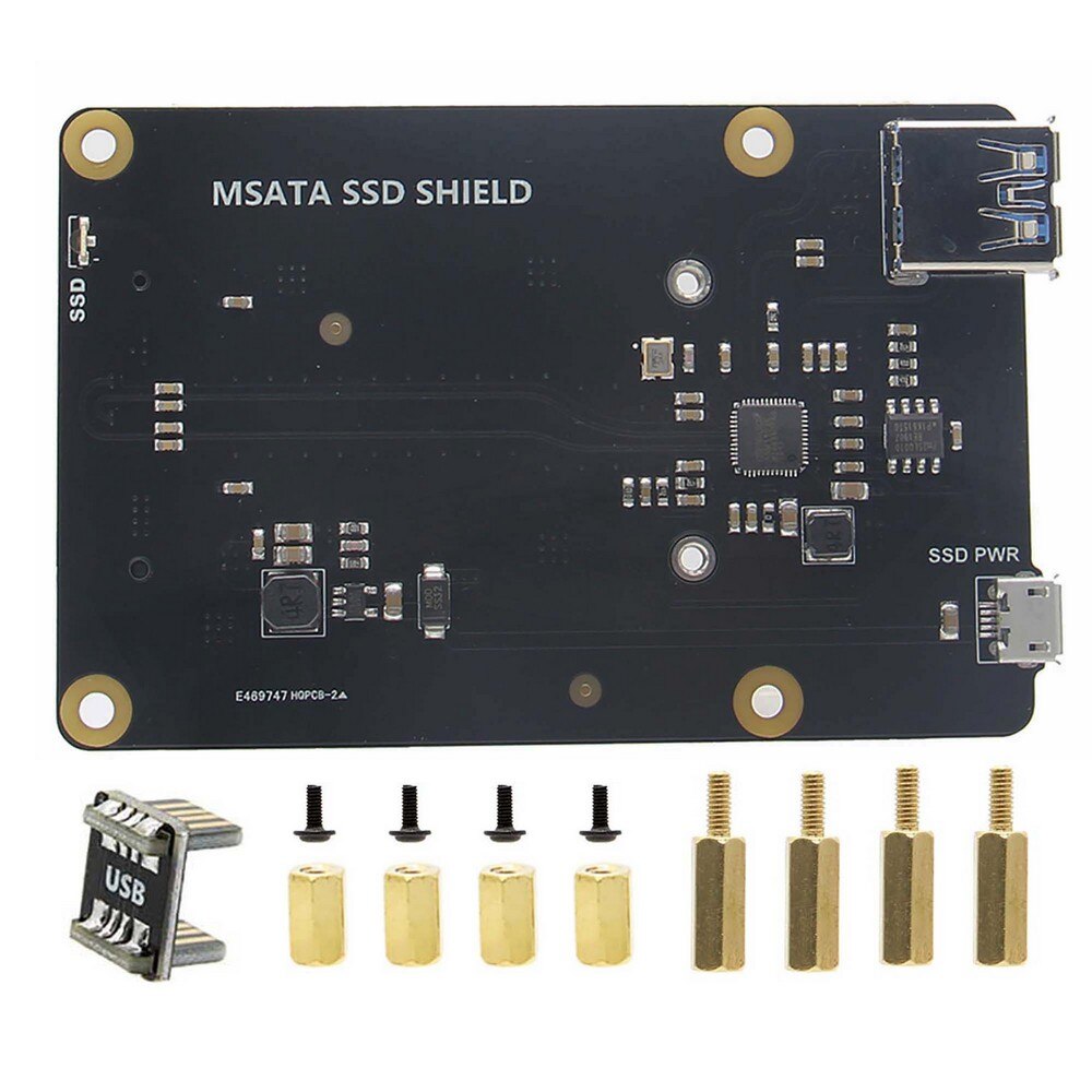 Raspberry Pi mSATA SSD Storage Expansion Board X850 V3.1 Shield for Raspberry Pi 3 Model B+(Plus)/3B/2B customize