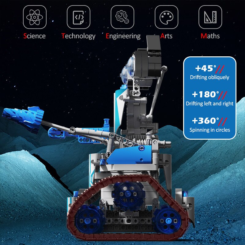 Remote Control Programming Robot Children Educational Assembly Building Blocks Small Particle Toy customize