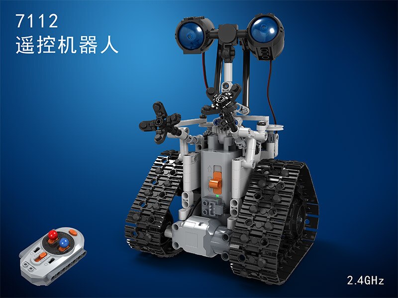 Remote Control Robot Assembling Building Blocks Electric Movable Head Sounding Steam Scientific and Educational Toy customize