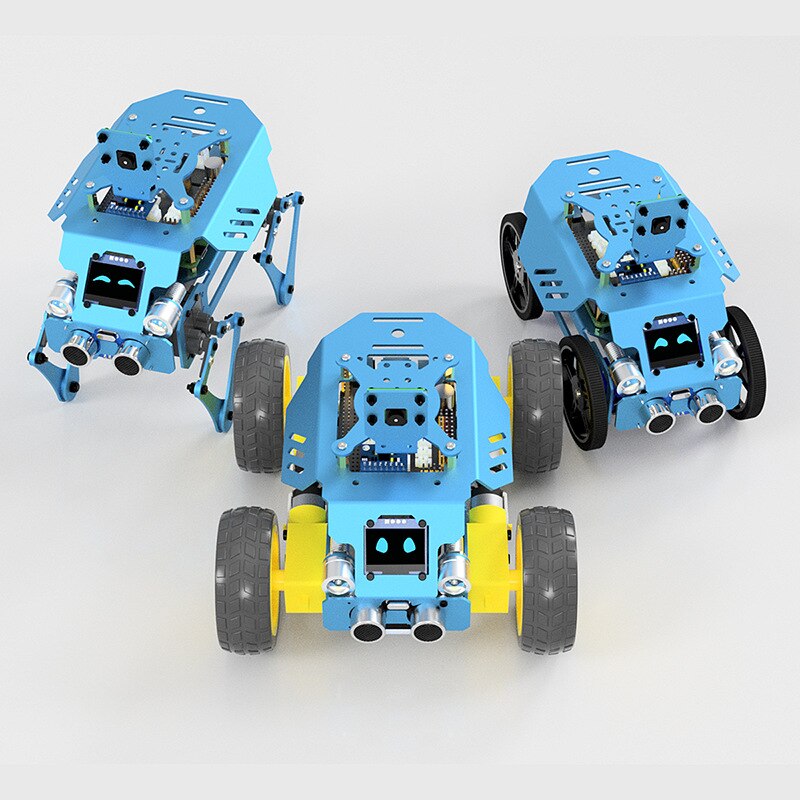 Robot Programming Steam Science and Education Raspberry Pi Three-in-One Aluminum Alloy Transformation King Robot customize