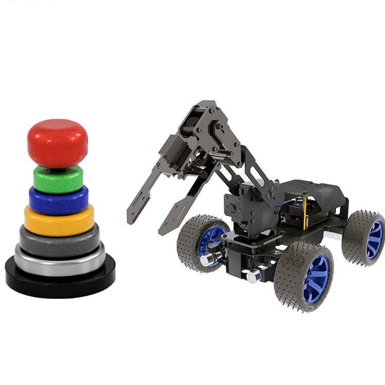 Robotic Arm Steam Raspberry Pi Aluminum Alloy Explorer Trolley 360-Degree Rotating Programming Education customize