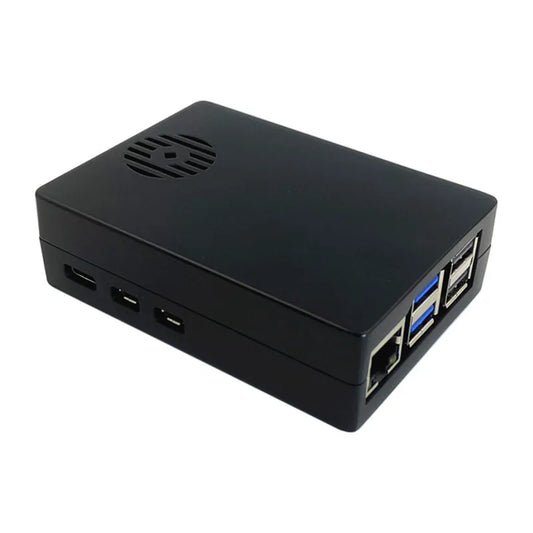 Raspberry Pi 5 Aluminum Alloy Shell with Metal Protective Shell and Cooling Column Fan