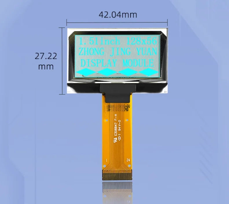Custom 1.51-inch 1.54-inch OLED 12864 display screen transparent screen ssd1309 24PIN