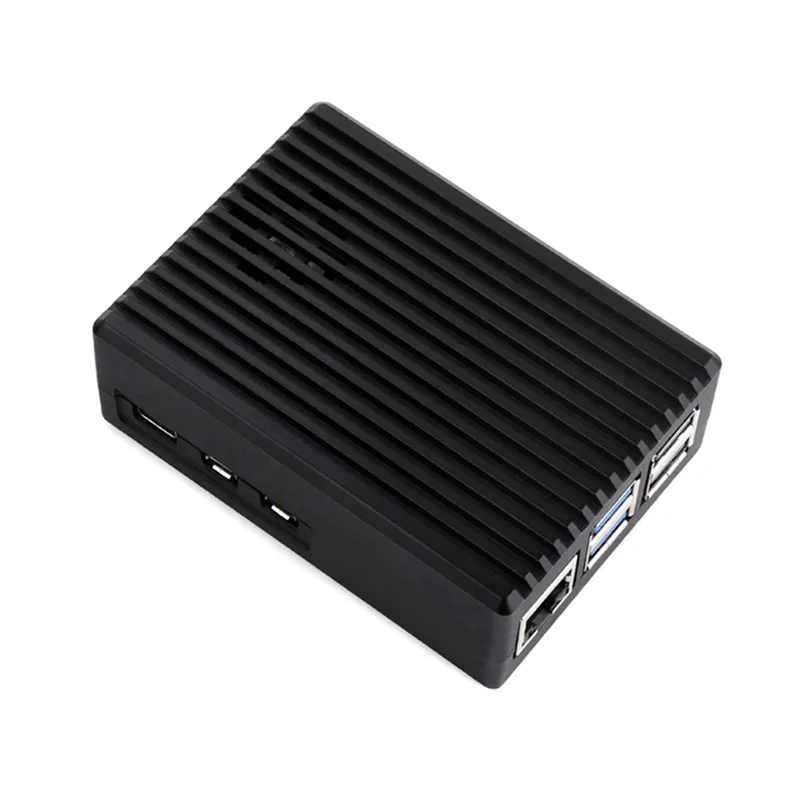 L07A-For Raspberry Pi 5B Shell 5BE Radiating Aluminum Striped Groove Shell