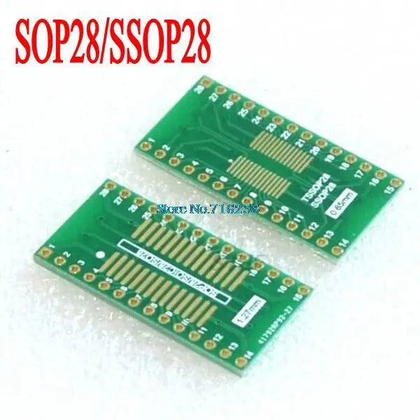 Custom 20PCS/LOT SO/SSOP/SOIC/MSOP TSSOP28 / TSSOP20 turn DIP28 1.27MM / 0.65MM turn 2.54MM IC adapter Socket / Adapter plate / PCB