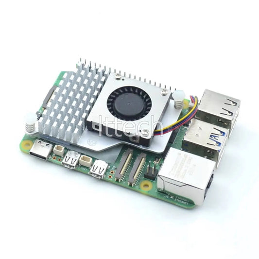 Raspberry Pi 5B 5th generation official original active radiator, turbo fan, original genuine aluminum alloy heat sink