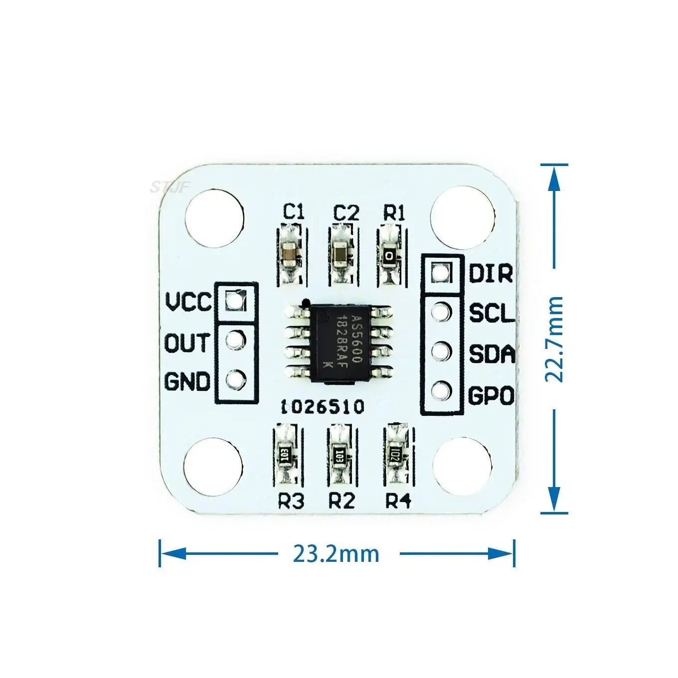 Custom  AS5600 magnetic encoder magnetic induction angle measurement sensor module 12bit high precision