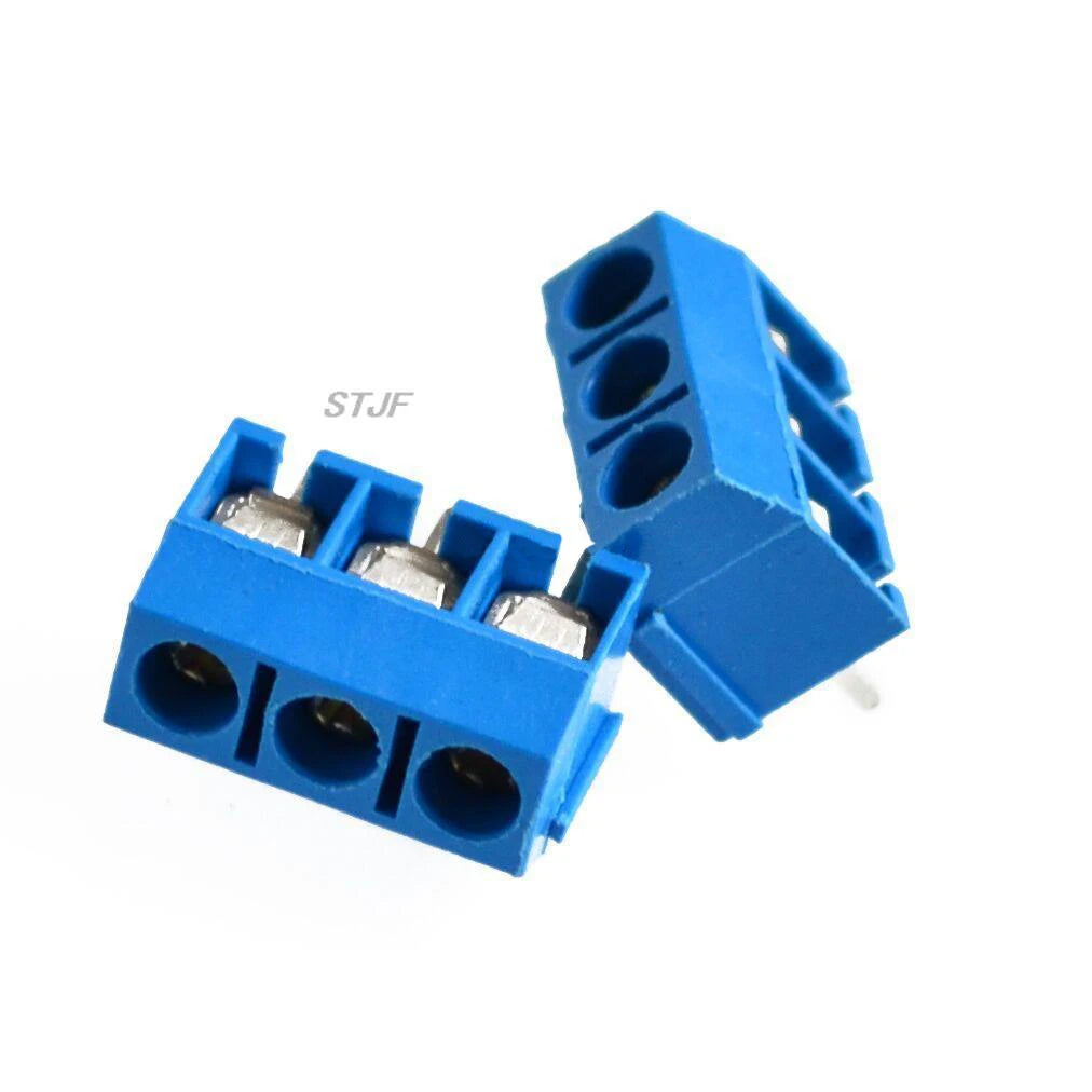 Custom 10PCS KF301 3 Pin Screw  Connector 5mm Pitch 5.08-301-3P 301-3P 3pin