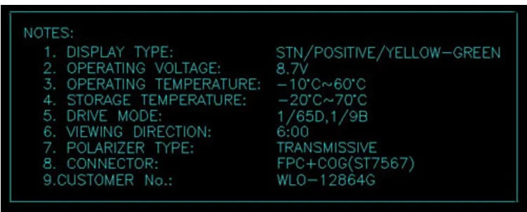 Custom 12864B dot matrix LCD screen size 57mm × 39mm 12864 LCD screen